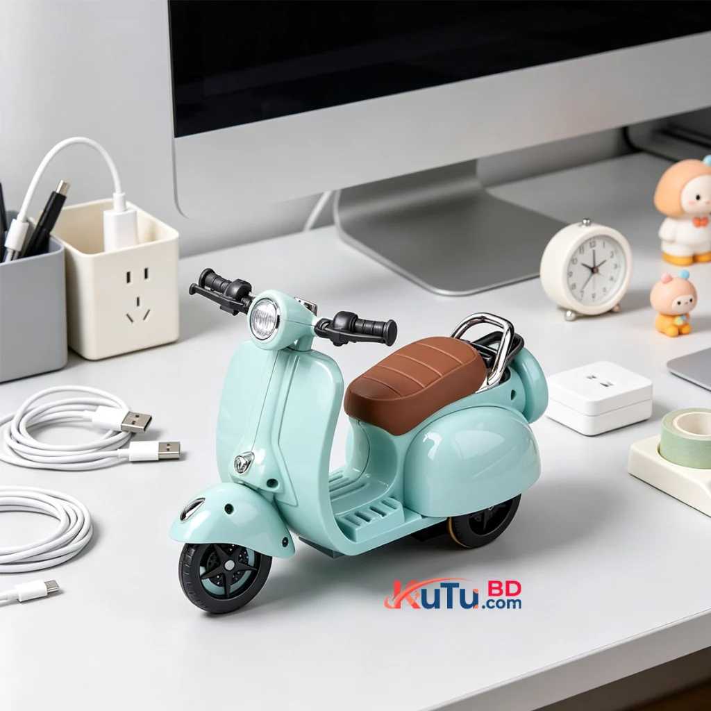 Cute Mini Scooter Toy with Light & Music for Dolls